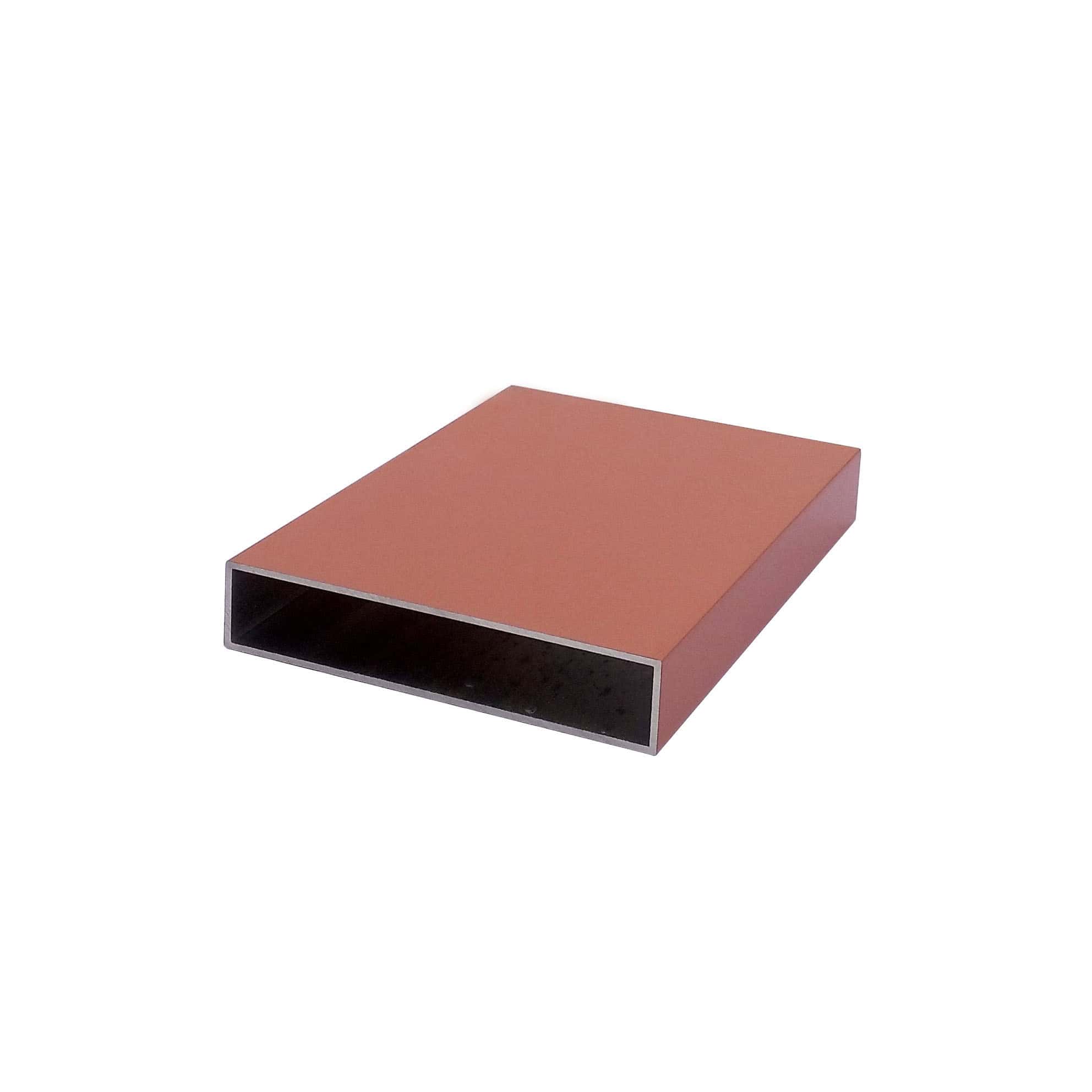 Rechteckiges Balkonprofil aus Aluminium, Maße 100x20mm