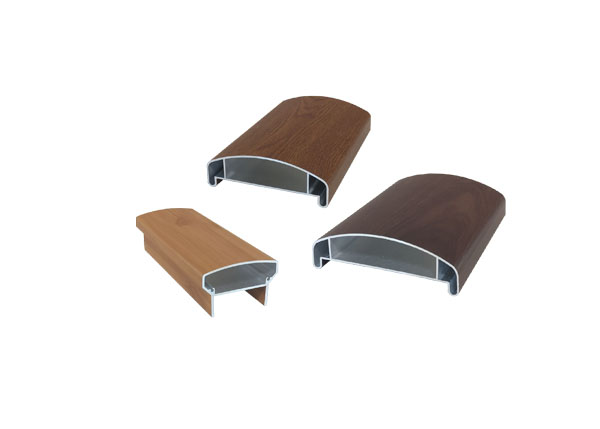 Handläufe aus Aluminium in täuschend echtem Holzdekor, 75mm, 120mm, 140mm